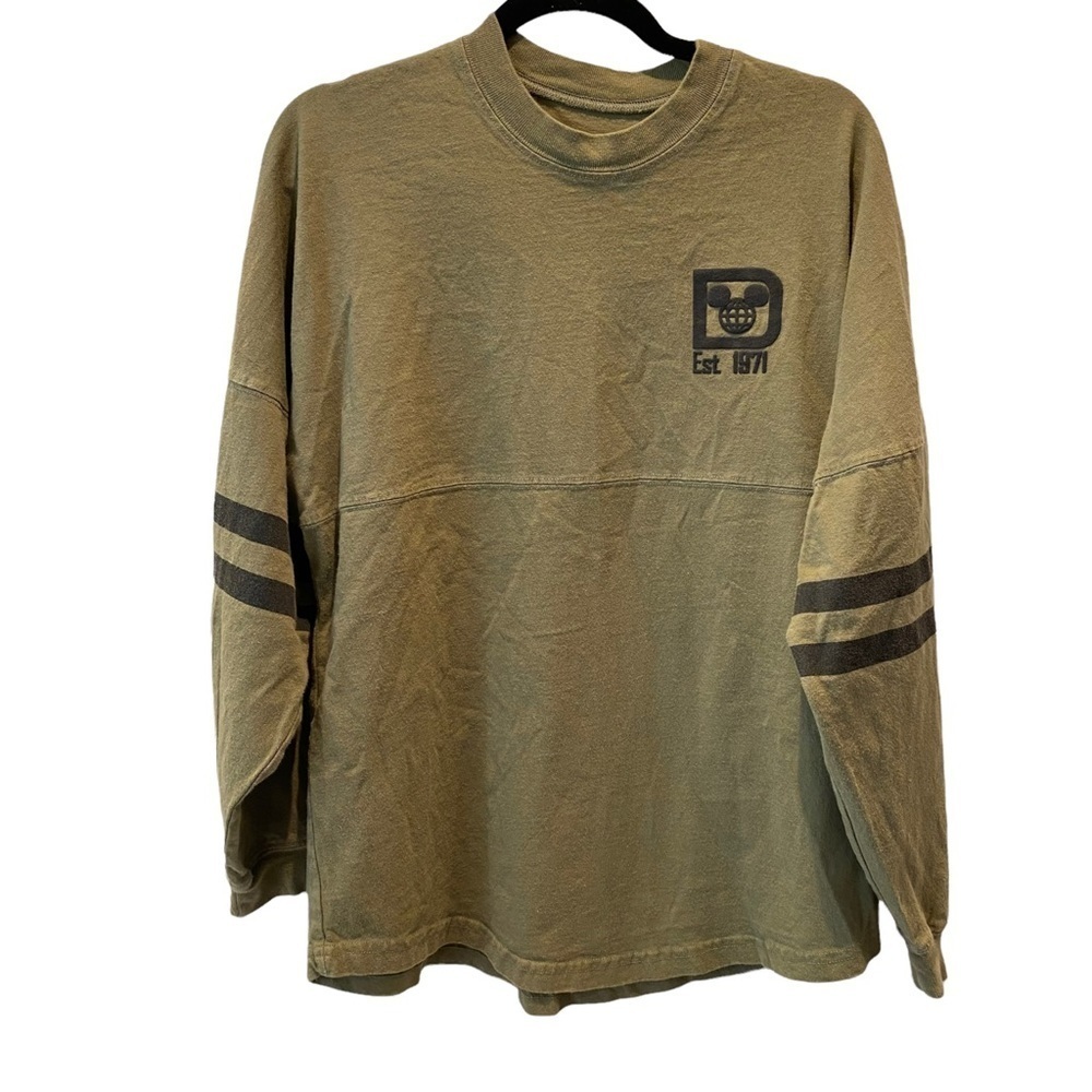 Walt Disney World Spirit Jersey‎ Long Sleeve Green Black size Small